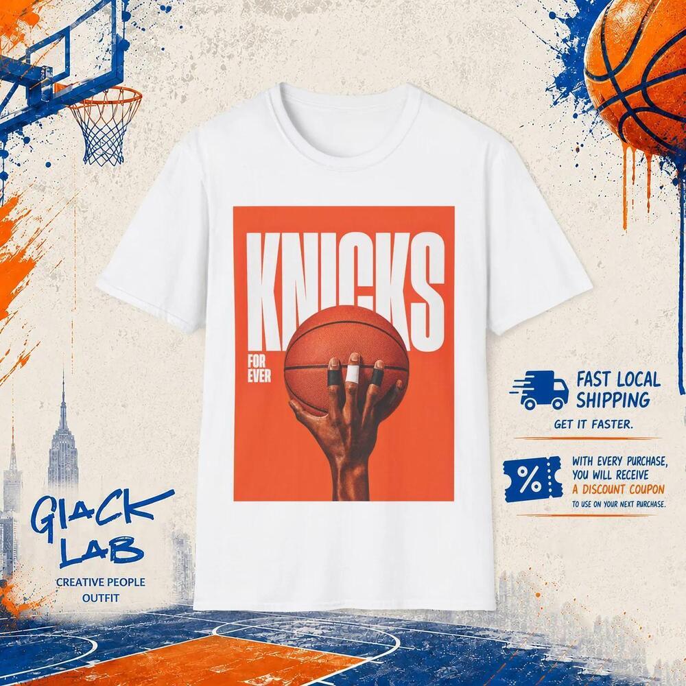 Knicks Forever Retro New York Basketball Game Day Graphic T Shirt